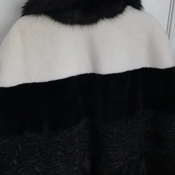 CeLeste by Bibhu fur cape black and white - Picture 13 of 13